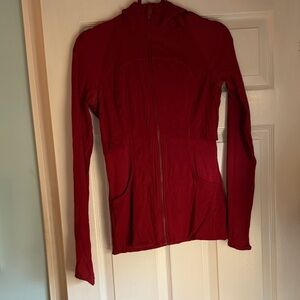 Lululemon Reversible Red Zip-Up Hooded Jacket